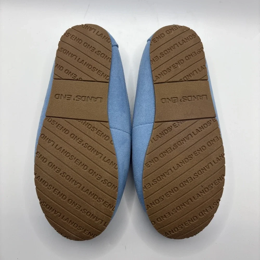 Lands' End Slippers Youth 12 Blue Peanuts Snoopy Woodstock Fur Glow In The Dark‎